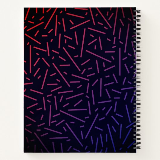 Pattern colorful lines Notebook Notizblock (Rückseite)