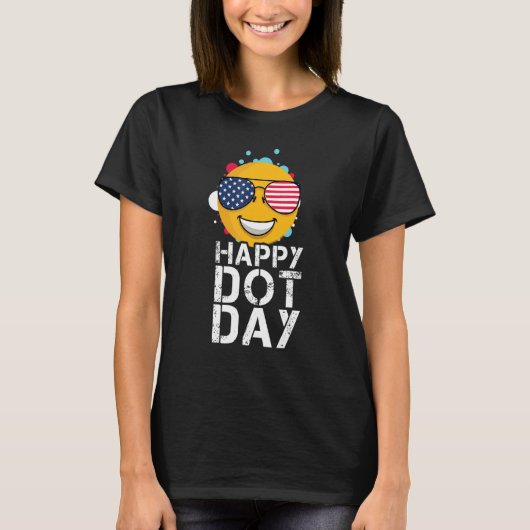 Pattern Colorful September Happy International Dot T-Shirt (Vorderseite)