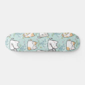 Pattern Cute Kawaii Cats butterbutterflies Skateboard (Horizontal)