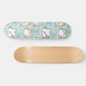 Pattern Cute Kawaii Cats butterbutterflies Skateboard (Horizontal)