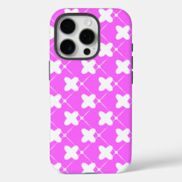 Pattern Design in Pink and White iPhone 16 Pro Hülle