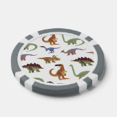 Pattern dino Comic Dinosaurier Pokerchips (Einzeln)