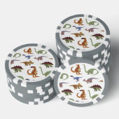 Pattern dino Comic Dinosaurier Pokerchips (Stapel)