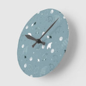 pattern displaying a cute polar runde wanduhr (Winkel)
