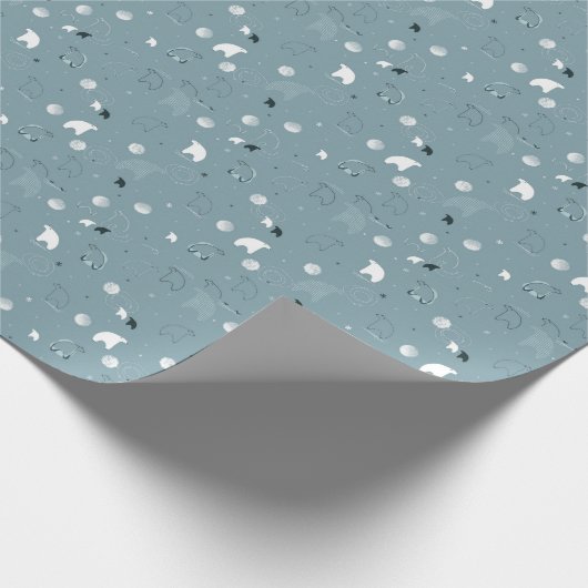 PATTERN DISPLAYING CUTE POLAR GESCHENKPAPIER (Ecke)