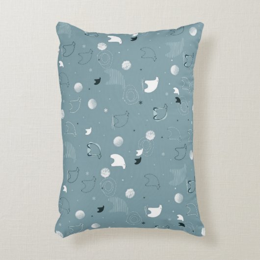 PATTERN DISPLAYING CUTE POLAR ZIERKISSEN (Vorderseite(Vertikal))