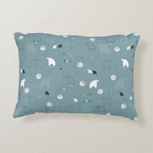 PATTERN DISPLAYING CUTE POLAR ZIERKISSEN (Rückseite)