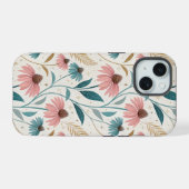 Pattern Echineceas Glitter iPhone 15 Hülle (Rückseite (Horizontal))