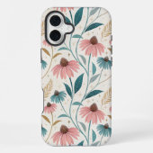 Pattern Echineceas Glitter iPhone Hülle (Rückseite)