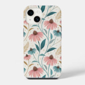 Pattern Echineceas Glitter iPhone Hülle (Rückseite)