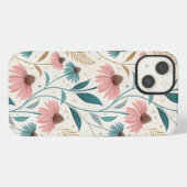 Pattern Echineceas Glitter iPhone Hülle (Rückseite (Horizontal))