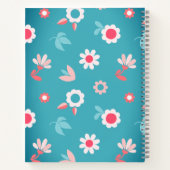 Pattern einfache Blume Notebook Notizblock (Rückseite)