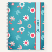 Pattern einfache Blume Notebook Notizblock (Vorderseite)