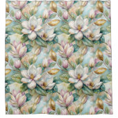Pattern Elegant Magnolia Flowers Duschvorhang (Vorderseite)