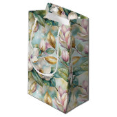 Pattern Elegant Magnolia Flowers Kleine Geschenktüte (Vorderseite Schrägansicht)