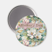 Pattern Elegant Magnolia Flowers Magnet (Vorderseite/Rückseite)