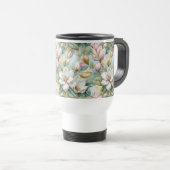 Pattern Elegant Magnolia Flowers Reisebecher (VorderseiteRechts)