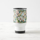 Pattern Elegant Magnolia Flowers Reisebecher (Mittel)