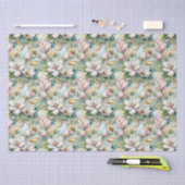 Pattern Elegant Magnolia Flowers Seidenpapier (Handwerk)
