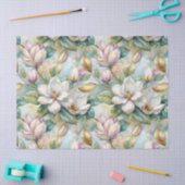Pattern Elegant Magnolia Flowers Seidenpapier (Basteln)
