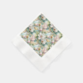 Pattern Elegant Magnolia Flowers Serviette (Ecke)
