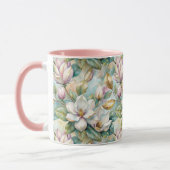 Pattern Elegant Magnolia Flowers Tasse (Links)