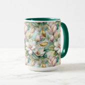 Pattern Elegant Magnolia Flowers Tasse (VorderseiteRechts)