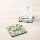 Pattern Elegant Magnolias Getränkeuntersetzer (Rechte Seite)