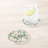 Pattern Elegant Magnolias Getränkeuntersetzer (Seite)