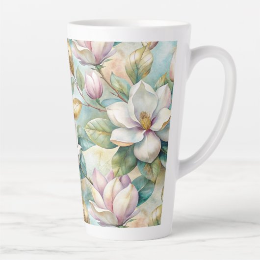 Pattern Elegant Magnolias Milchtasse (Rechts)