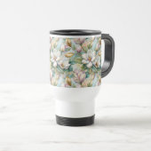Pattern Elegant Magnolias Reisebecher (VorderseiteRechts)
