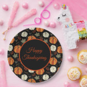 Pattern-Erntedank für Herbst-Pumpkins Pappteller (Party)