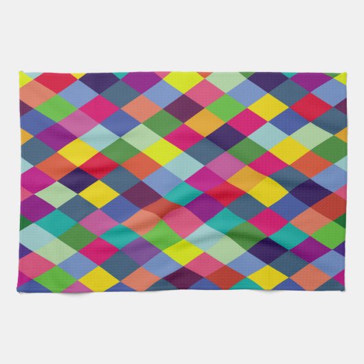 Pattern Fashion Colorful - Moderner FrühlingsHipst Geschirrtuch (Horizontal)