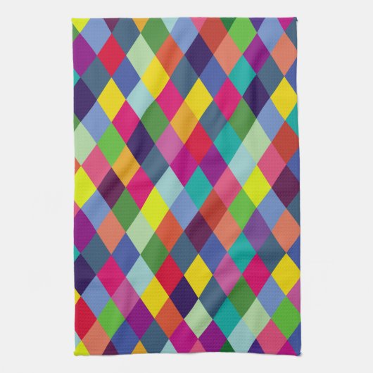 Pattern Fashion Colorful - Moderner FrühlingsHipst Geschirrtuch (Vertikal)