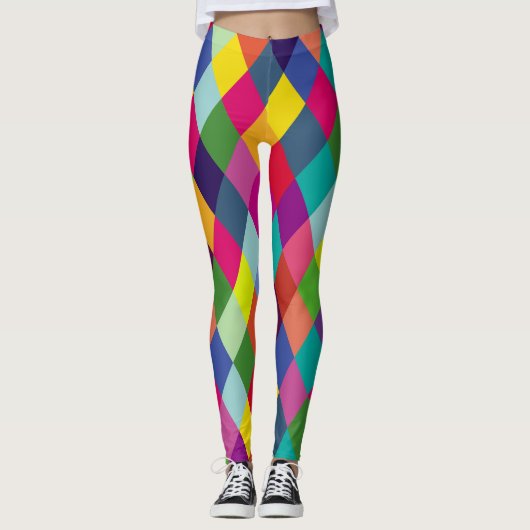 Pattern Fashion Colorful - Moderner FrühlingsHipst Leggings (Vorderseite)