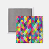 Pattern Fashion Colorful - Moderner FrühlingsHipst Magnet (Vorderseite/Rückseite)