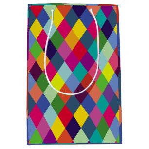 Pattern Fashion Colorful - Moderner FrühlingsHipst Mittlere Geschenktüte