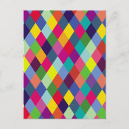 Pattern Fashion Colorful - Moderner FrühlingsHipst Postkarte