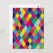 Pattern Fashion Colorful - Moderner FrühlingsHipst Postkarte (Vorne/Hinten)