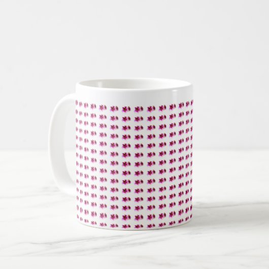 Pattern Flower jGibney The MUSEUM Zazzle Kaffeetasse (Vorderseite Links)