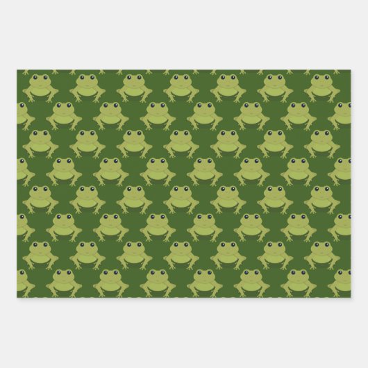 Pattern Frosch Geschenkpapier Set (Vorderseite 3)