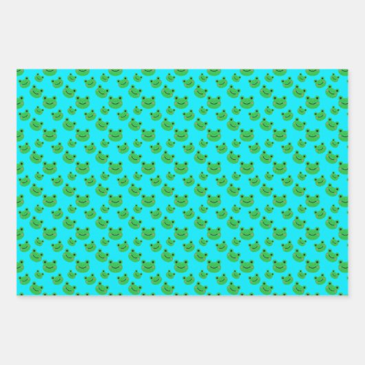 Pattern Frosch Tierwelt Geschenkpapier Set (Vorderseite 2)