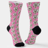 Pattern Fun Foto Geschenk Custom Personalisiert Socken (Gewinkelt)