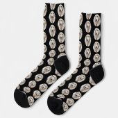 Pattern Fun Foto Geschenk Custom Personalisiert Socken (Linkes Detail)