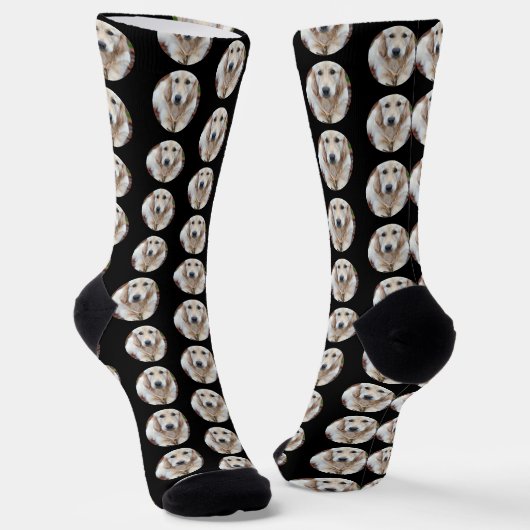 Pattern Fun Foto Geschenk Custom Personalisiert Socken (Gewinkelt)
