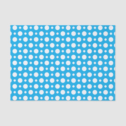 PATTERN FÜR BLUE & WHITE POLKA-DOTS SEIDENPAPIER (Vorderseite)