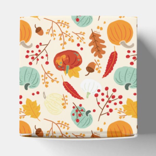 Pattern für Herbstpumpen und Blätter Geschenkschachtel (Oben)