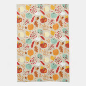 Pattern für Herbstpumpen und Blätter Geschirrtuch (Vertikal)