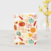 Pattern für Herbstpumpen und Blätter Karte (Gelbe Blume)