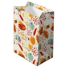 Pattern für Herbstpumpen und Blätter